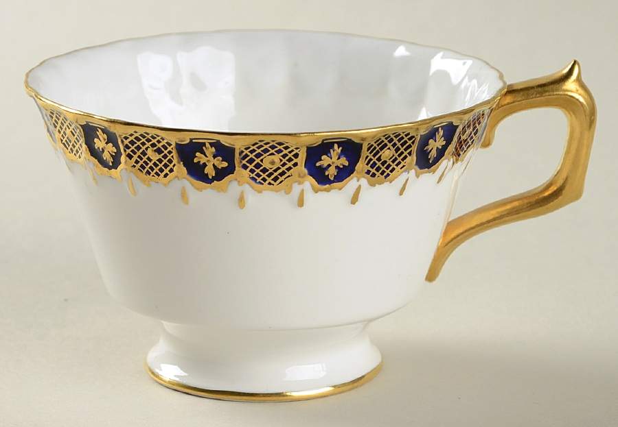 Heraldic Cobalt Blue Footed Cup by Royal Crown Derby-1