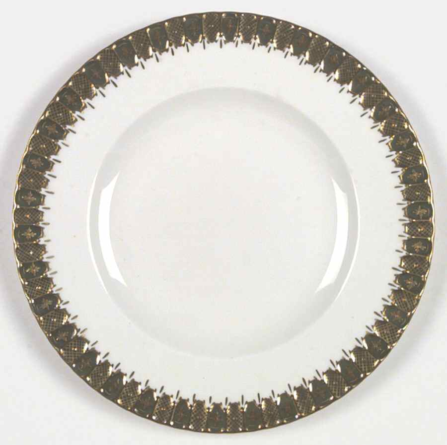 Heraldic Green Dinner Plate by Royal Crown Derby-1