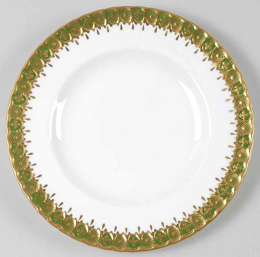 Heraldic Green Salad Plate by Royal Crown Derby-1