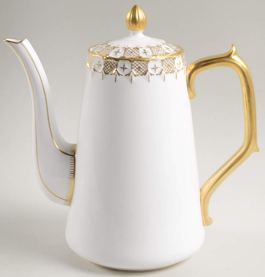 Heraldic Gold Coffee Pot & Lid by Royal Crown Derby-1