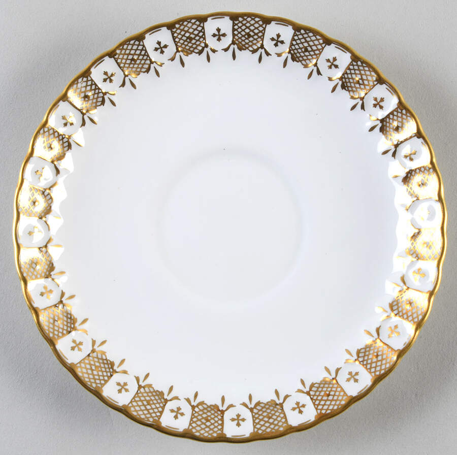 Heraldic Gold Saucer for Cream Soup Bowl by Royal Crown Derby-1