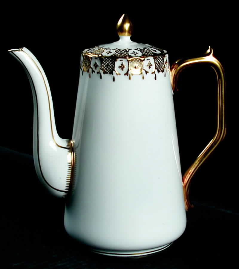 Heraldic Gold Coffee Pot & Lid by Royal Crown Derby-1