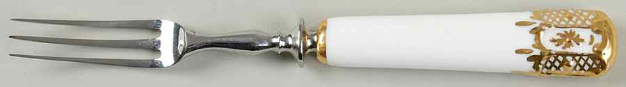 Heraldic Gold Individual Fruit Fork with Stainless Tines by Royal Crown Derby-1