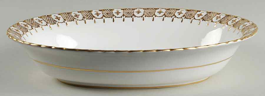 Heraldic Gold 10" Oval Vegetable Bowl by Royal Crown Derby-1