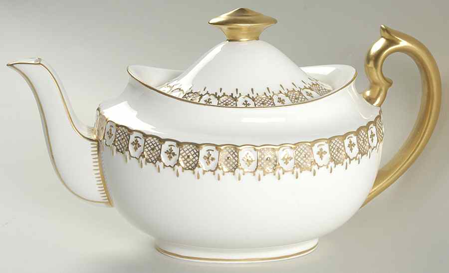 Heraldic Gold Teapot & Lid by Royal Crown Derby-1