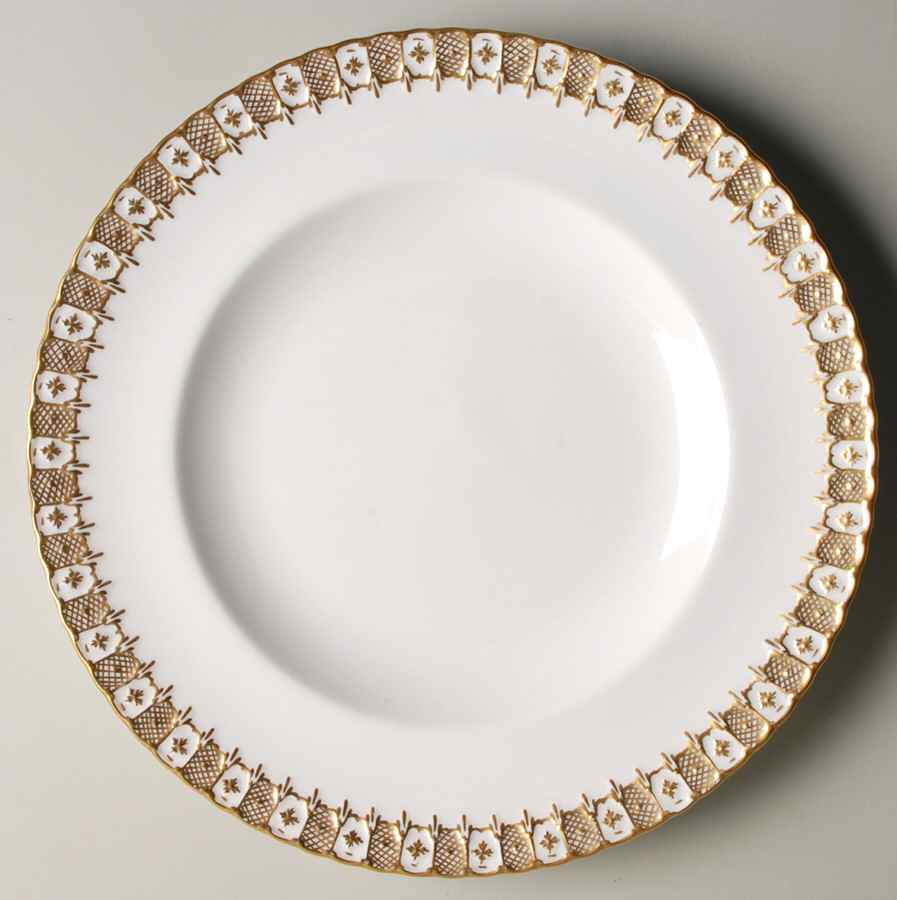 Heraldic Gold 12" Chop Plate (Round Platter) by Royal Crown Derby-1