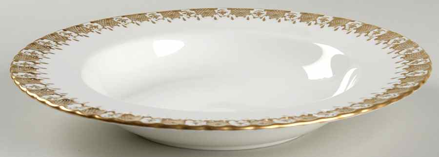 Heraldic Gold Large Rim Soup Bowl by Royal Crown Derby-1