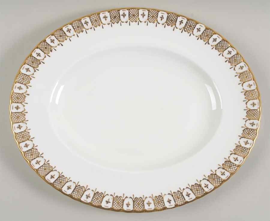 Heraldic Gold 13" Oval Serving Platter by Royal Crown Derby-1