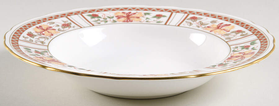 Honeysuckle Rim Soup Bowl by Royal Crown Derby-1