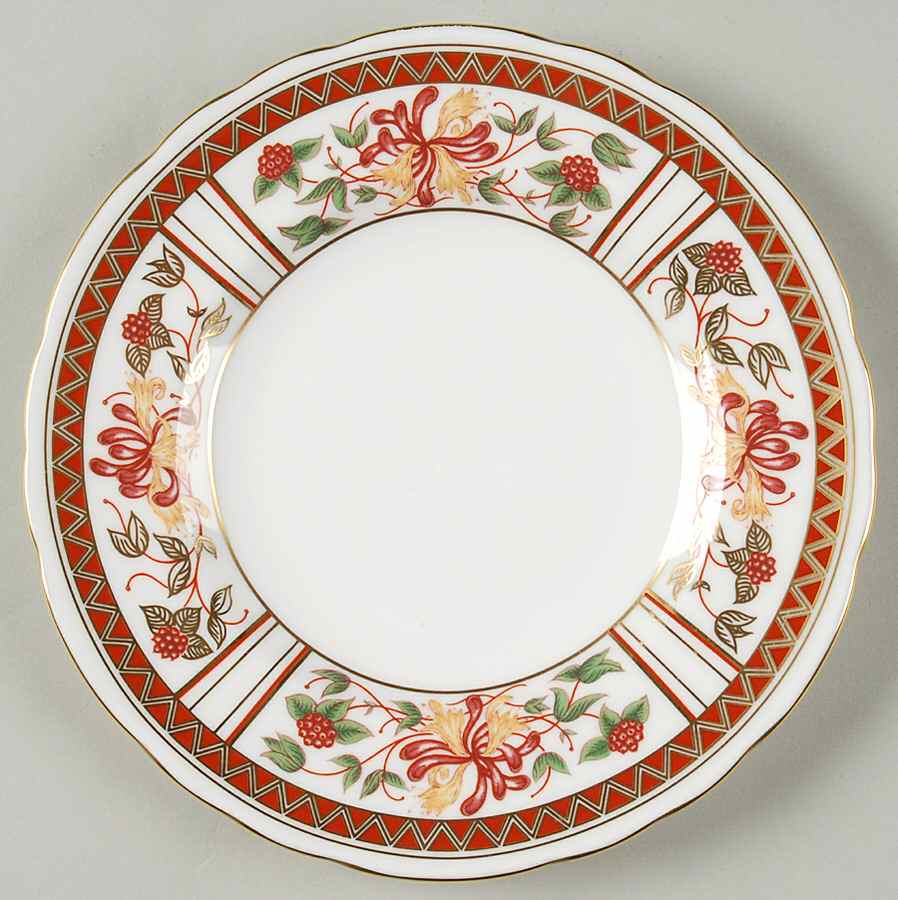 Honeysuckle Bread & Butter Plate by Royal Crown Derby-1