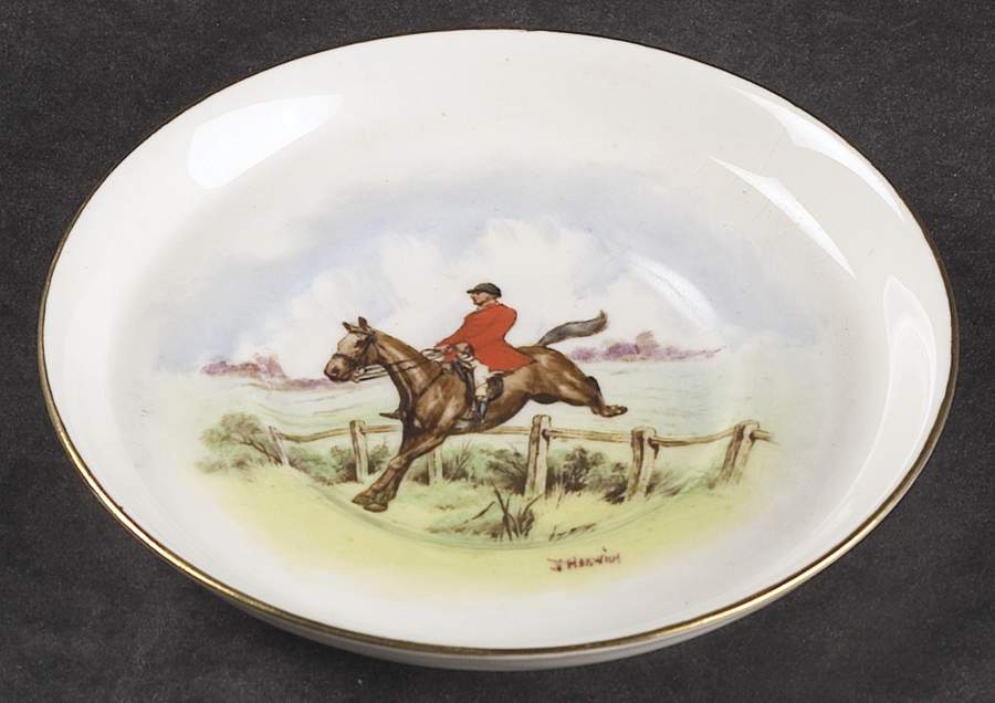 Hunting Scenes Saucer for Flat Demitasse Cup by Royal Crown Derby-1