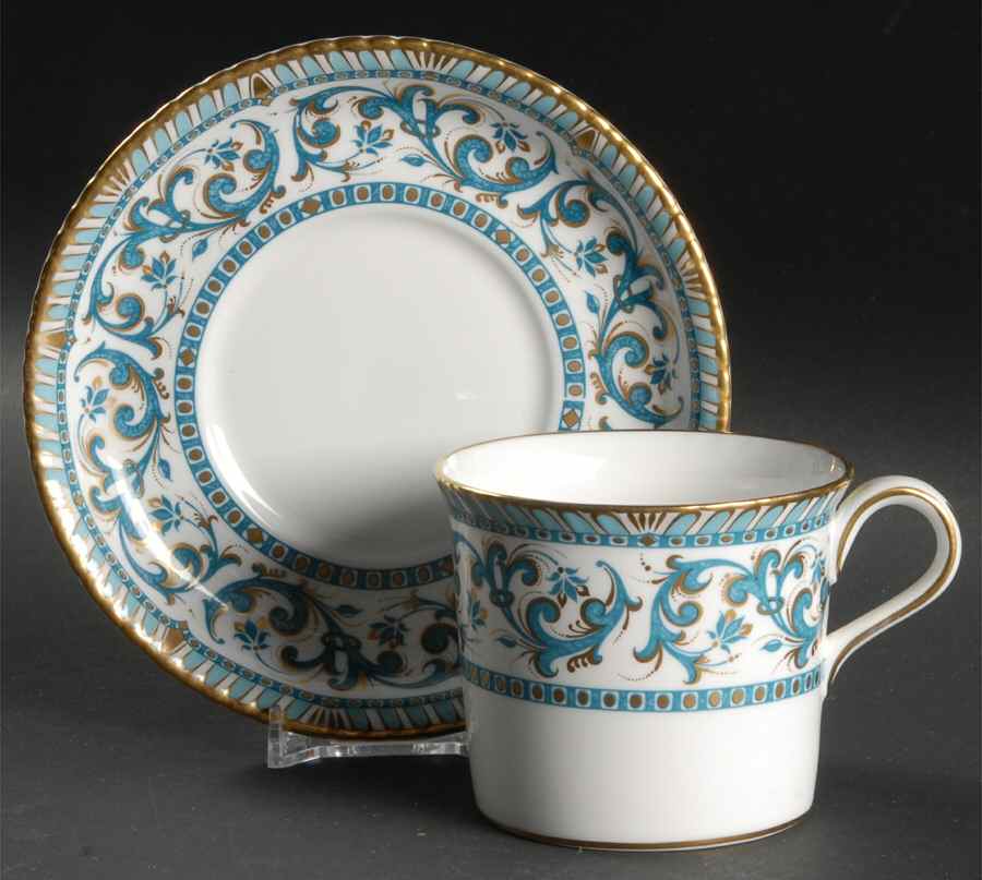 Imperia Flat Cup & Saucer Set by Royal Crown Derby-1