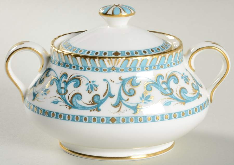 Imperia Sugar Bowl & Lid by Royal Crown Derby-1