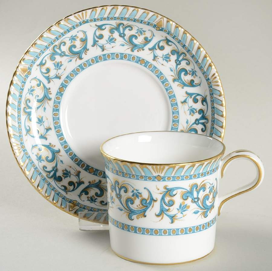 Imperia Flat Demitasse Cup & Saucer Set by Royal Crown Derby-1