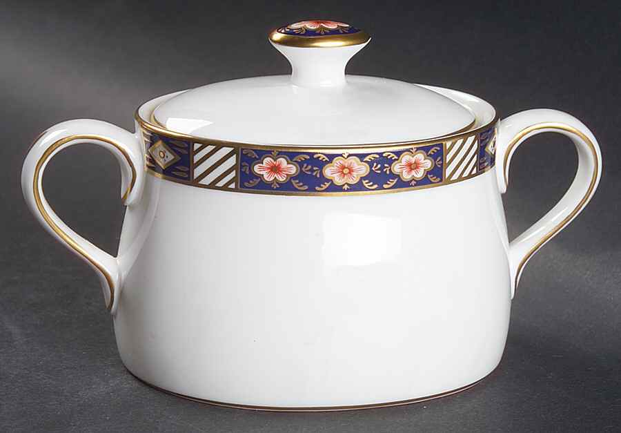 Kedleston Sugar Bowl & Lid by Royal Crown Derby-1