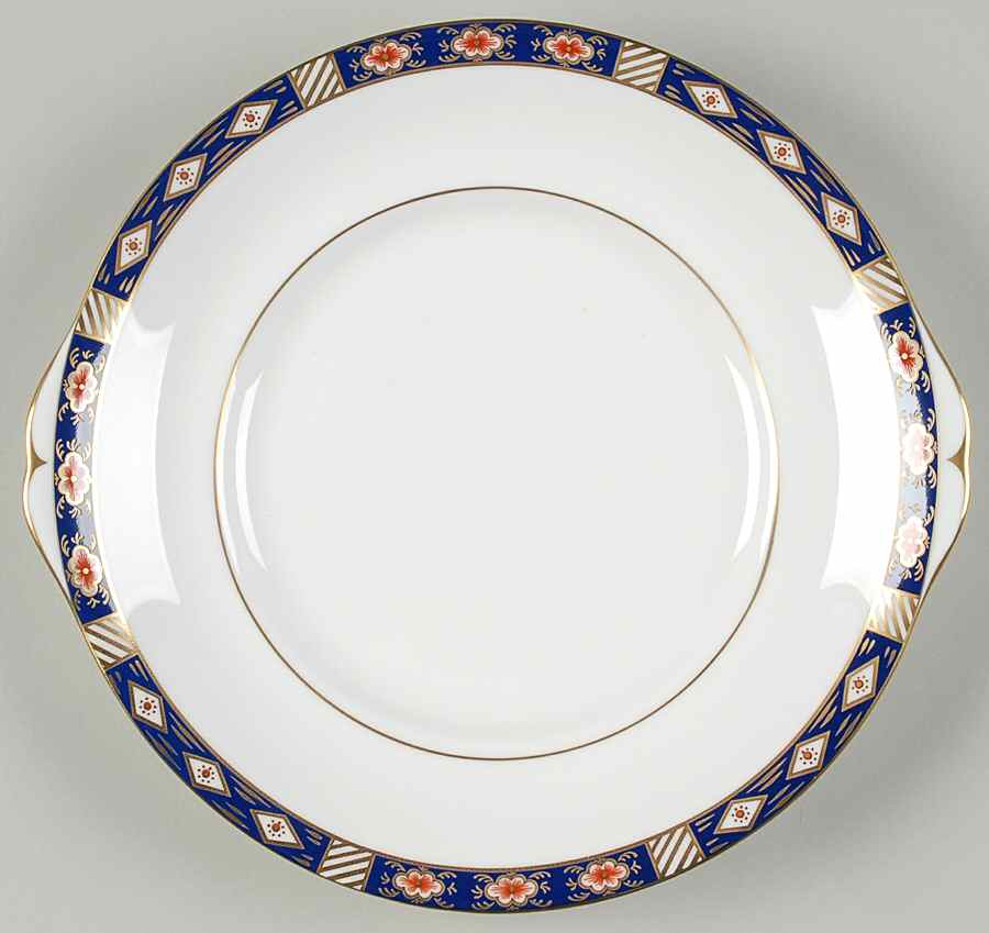 Kedleston Handled Cake/Pastry Plate by Royal Crown Derby-1