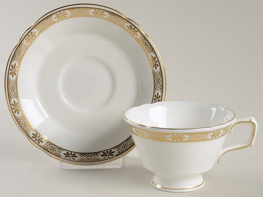 Kensington Footed Cup & Saucer Set by Royal Crown Derby-1
