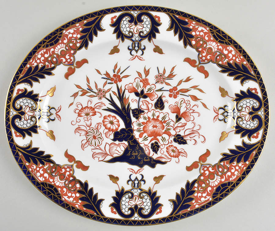 Kings (Newer Backstamp) 13" Oval Serving Platter by Royal Crown Derby-1