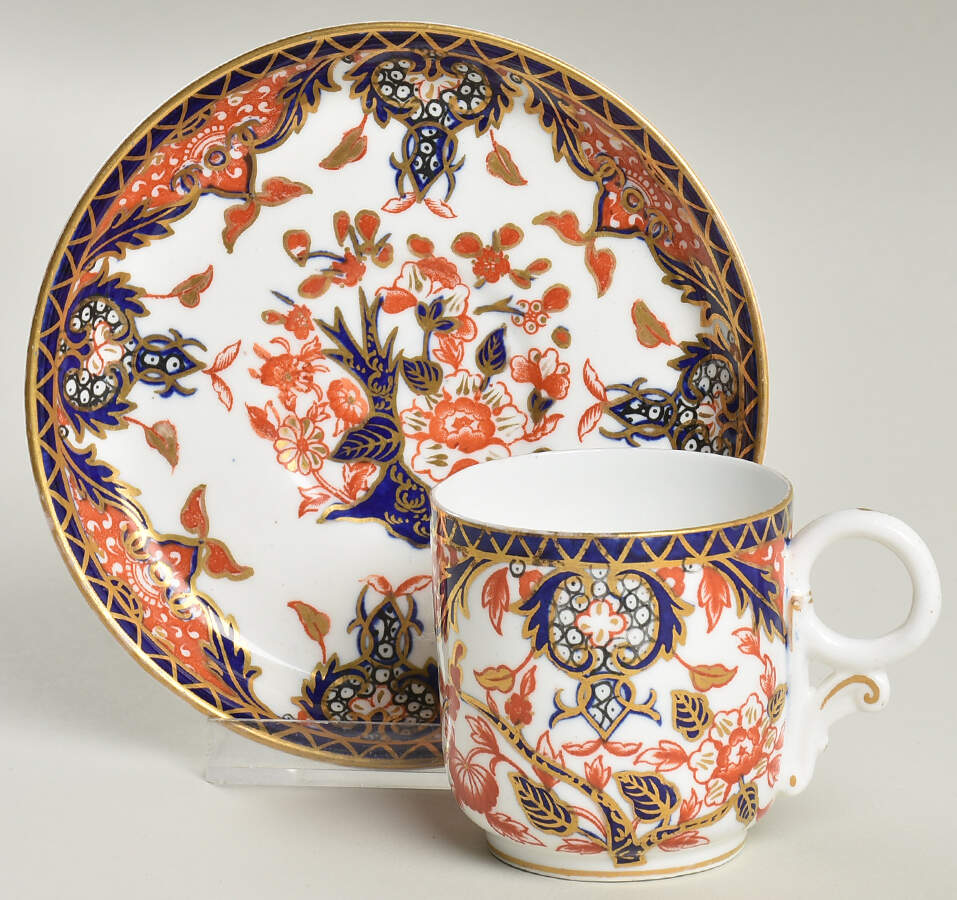 Kings (Newer Backstamp) Flat Demitasse Cup & Saucer Set by Royal Crown Derby-1