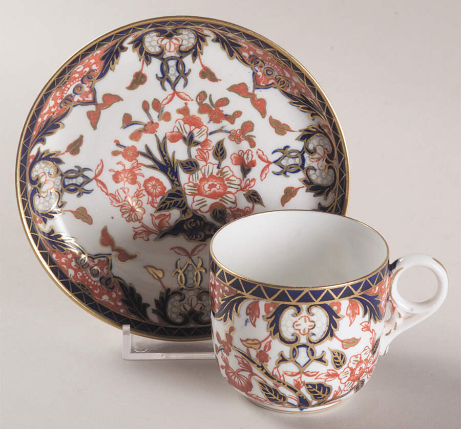 Kings (Newer Backstamp) Flat Demitasse Cup & Saucer Set by Royal Crown Derby-1