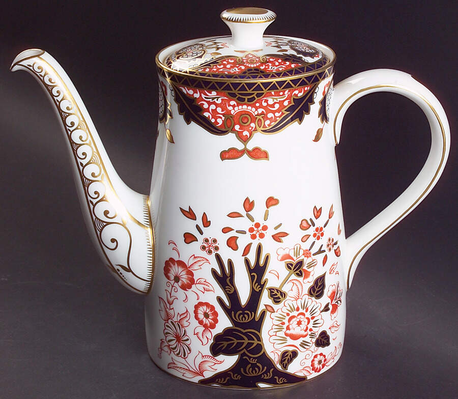 Kings (Newer Backstamp) Coffee Pot & Lid by Royal Crown Derby-1