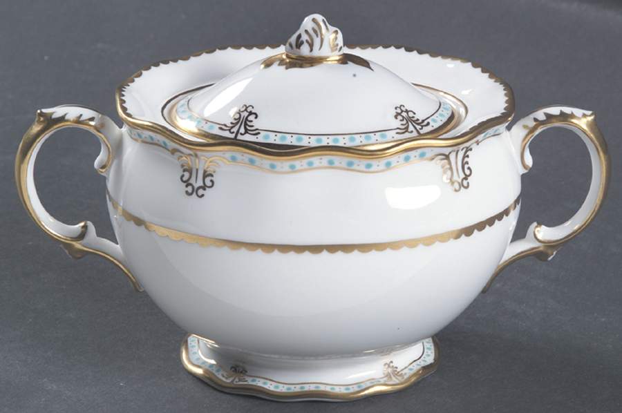 Lombardy Sugar Bowl & Lid by Royal Crown Derby-1