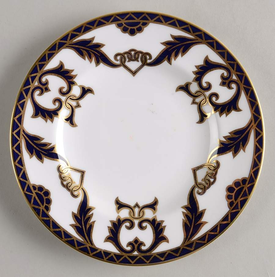 Majesty Cobalt Blue Bread & Butter Plate by Royal Crown Derby-1
