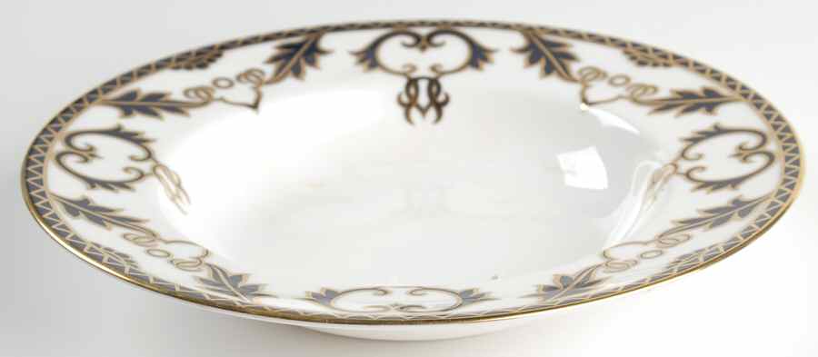 Majesty Cobalt Blue Rim Soup Bowl by Royal Crown Derby-1