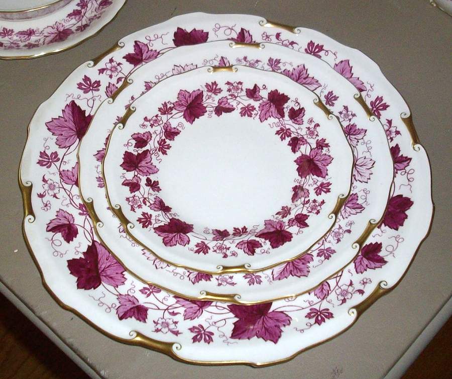 Maple Leaf Lavender Dinner Plate by Royal Crown Derby-1