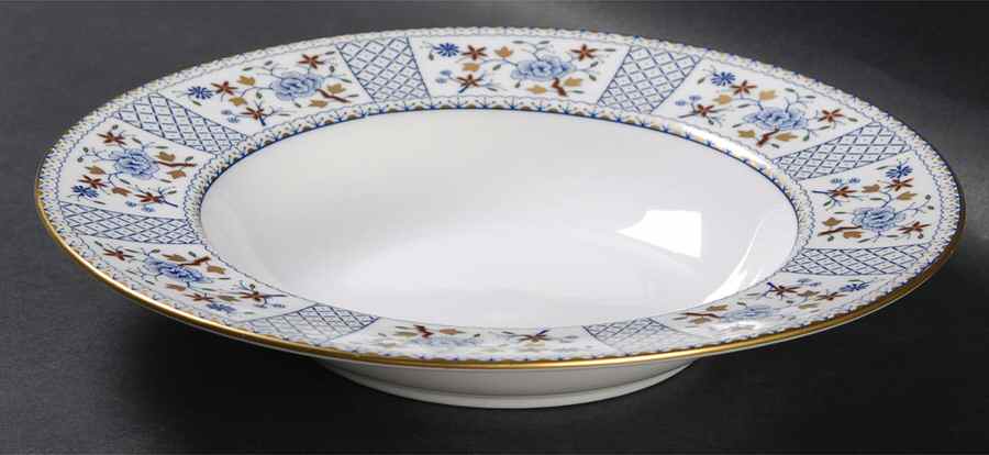 Mandarin Blue Rim Soup Bowl by Royal Crown Derby-1