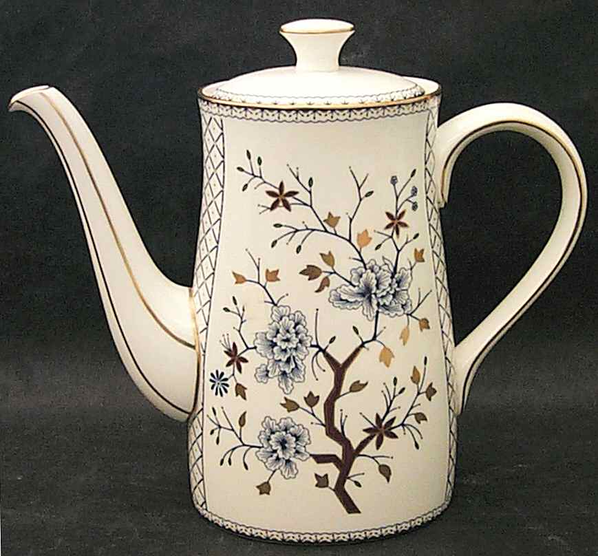 Mandarin Blue Coffee Pot & Lid by Royal Crown Derby-1