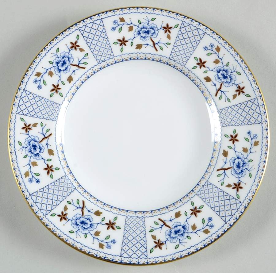 Mandarin Blue Bread & Butter Plate by Royal Crown Derby-1