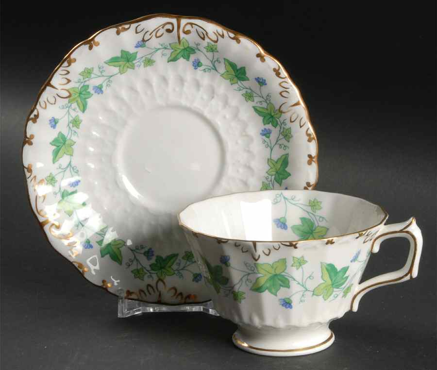 Medway (Burford) Footed Cup & Saucer Set by Royal Crown Derby-1