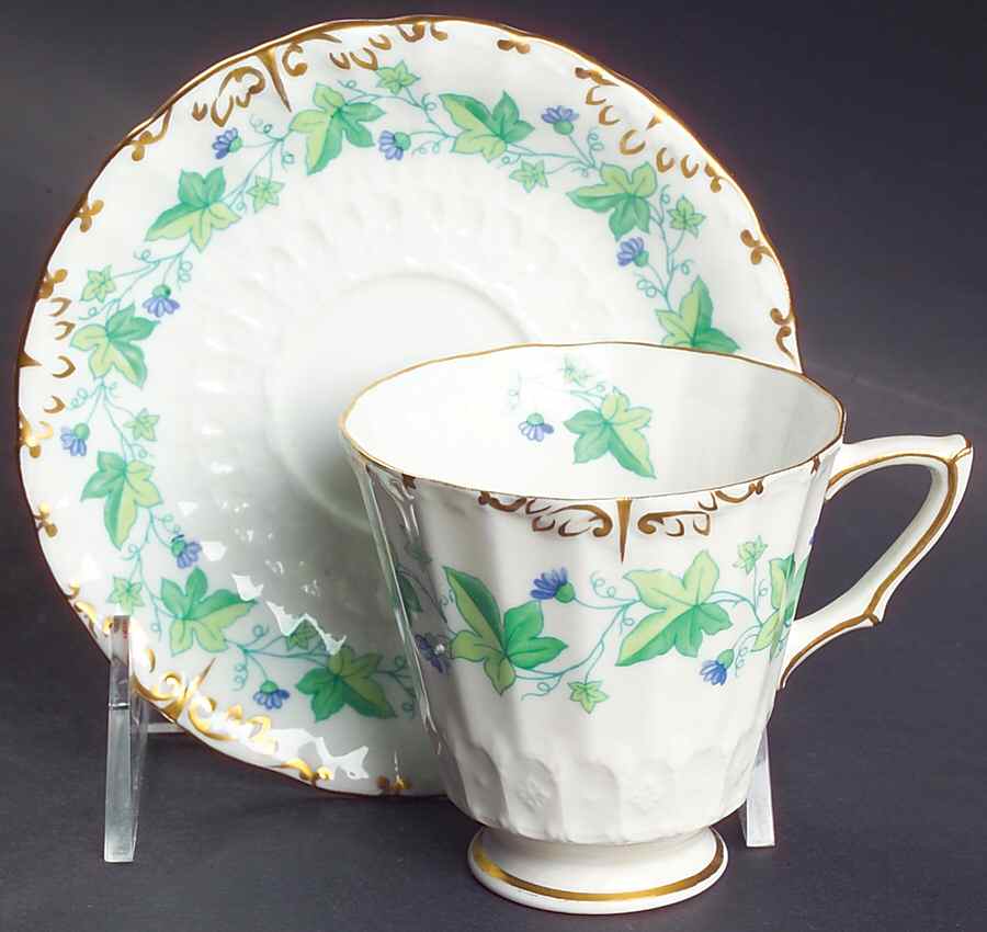 Medway (Burford) Footed Demitasse Cup & Saucer Set by Royal Crown Derby-1