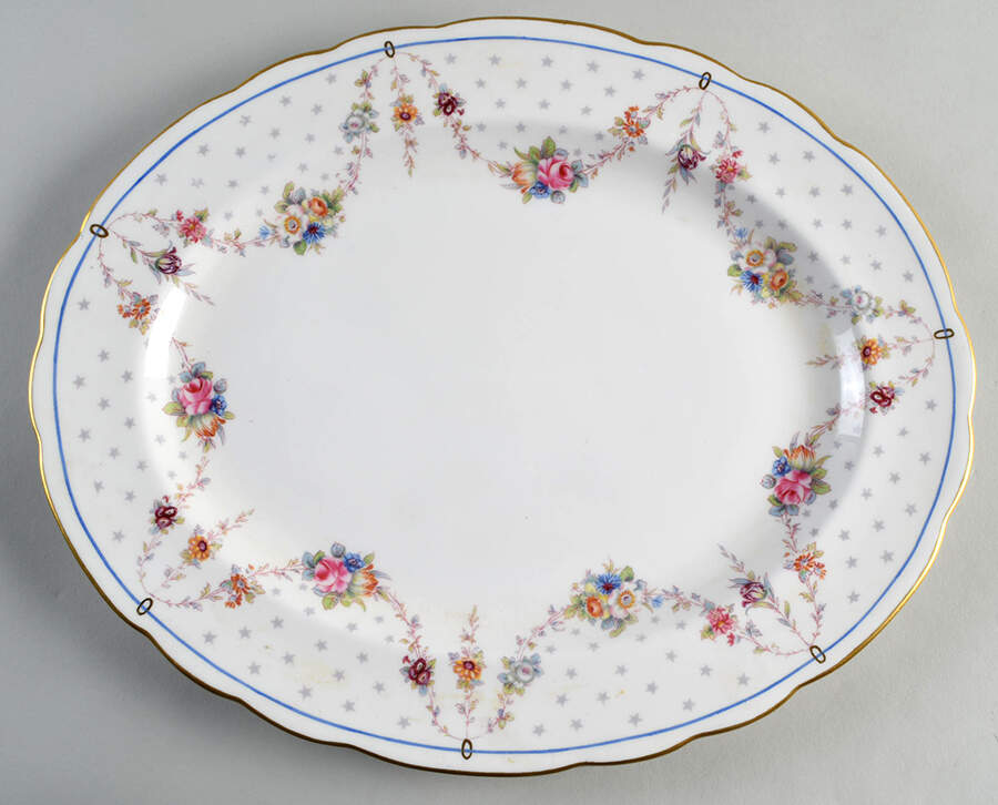 Melrose 15" Oval Serving Platter by Royal Crown Derby-1