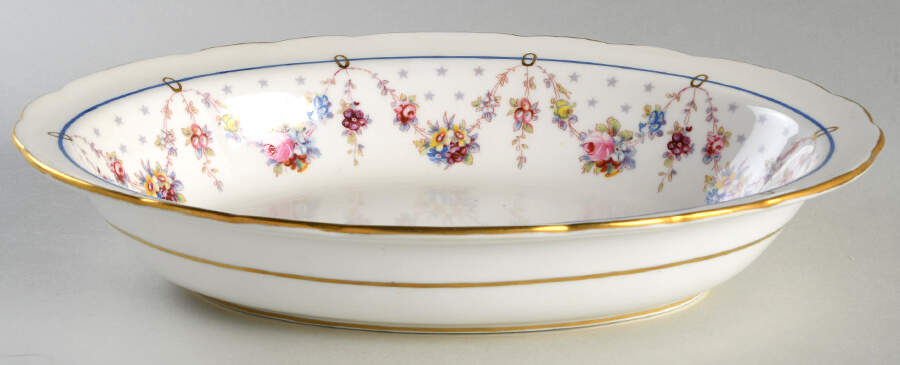Melrose 9" Oval Vegetable Bowl by Royal Crown Derby-1