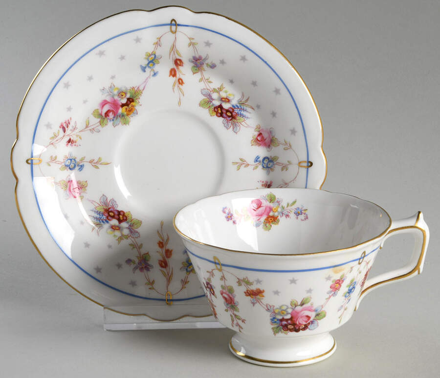Melrose Footed Cup & Saucer Set by Royal Crown Derby-1