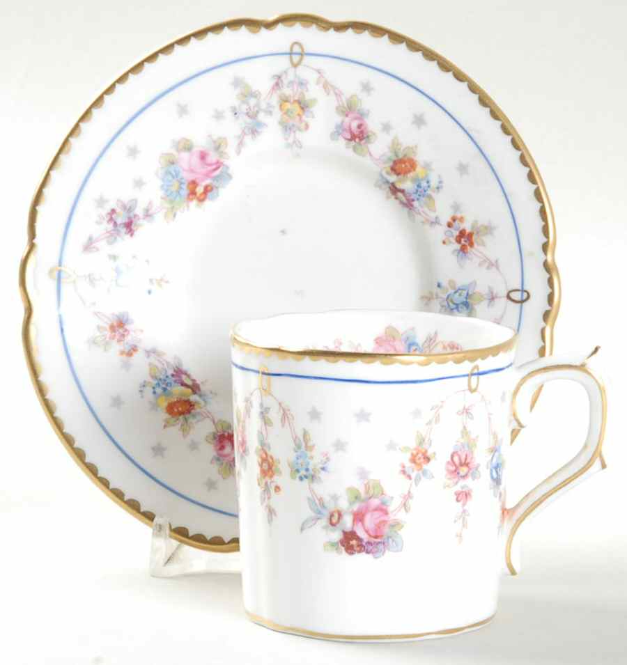 Melrose Flat Demitasse Cup & Saucer Set by Royal Crown Derby-1