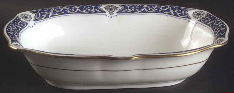 Milldale (Gold) 9" Oval Vegetable Bowl by Royal Crown Derby-1