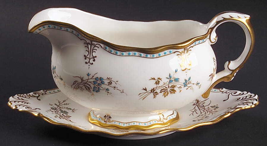 Normandie Gravy Boat & Underplate by Royal Crown Derby-1
