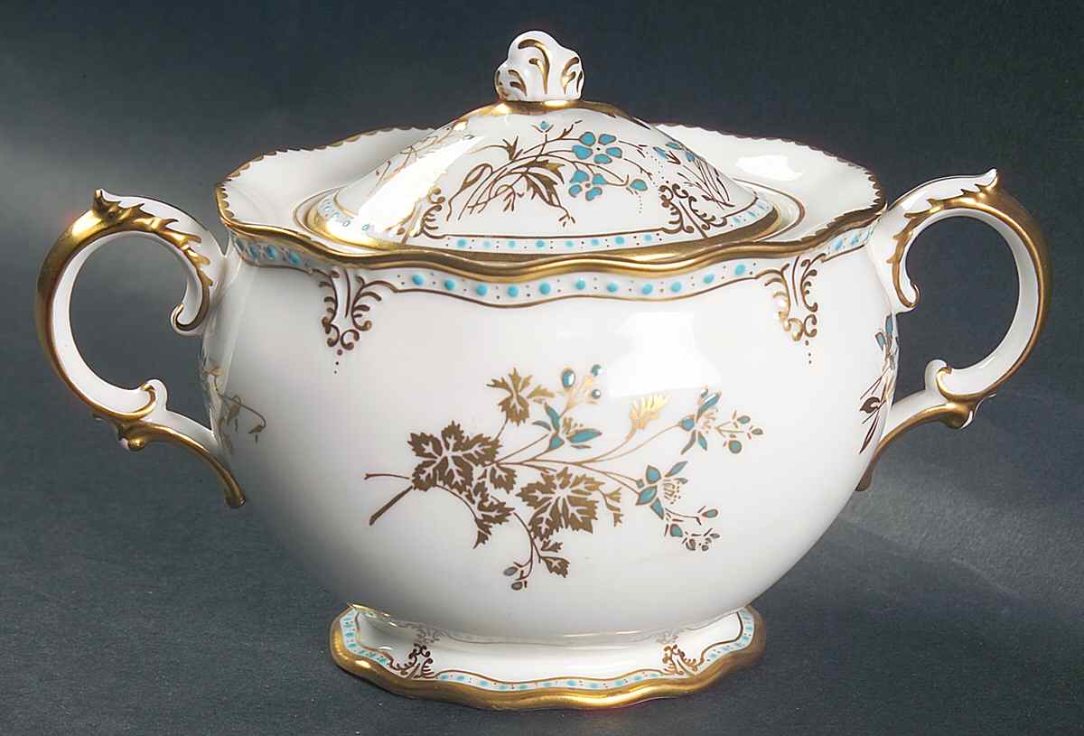 Normandie Sugar Bowl & Lid by Royal Crown Derby-1