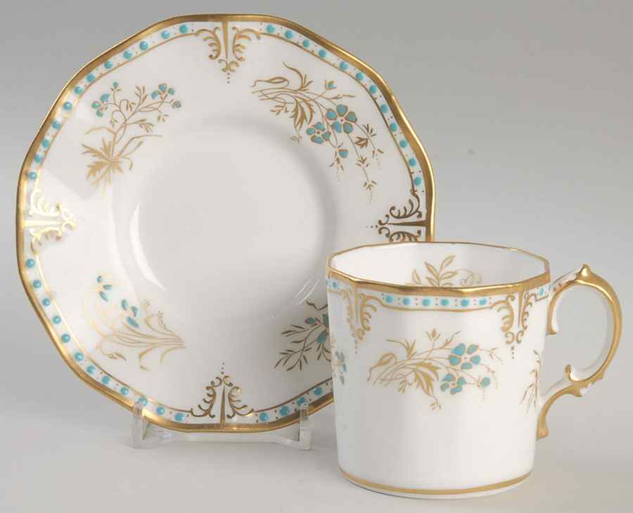 Normandie Flat Demitasse Cup & Saucer Set by Royal Crown Derby-1