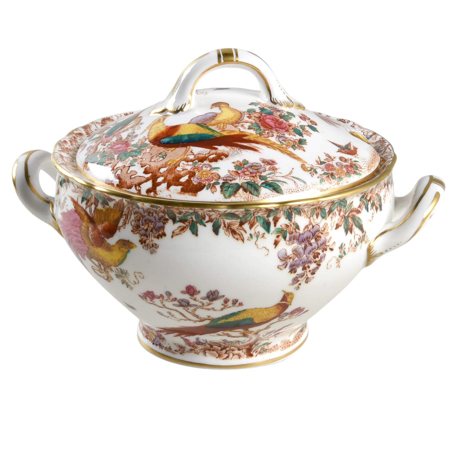 Olde Avesbury (Ely Chelsea Shape) Sauce Boat & Lid by Royal Crown Derby-1