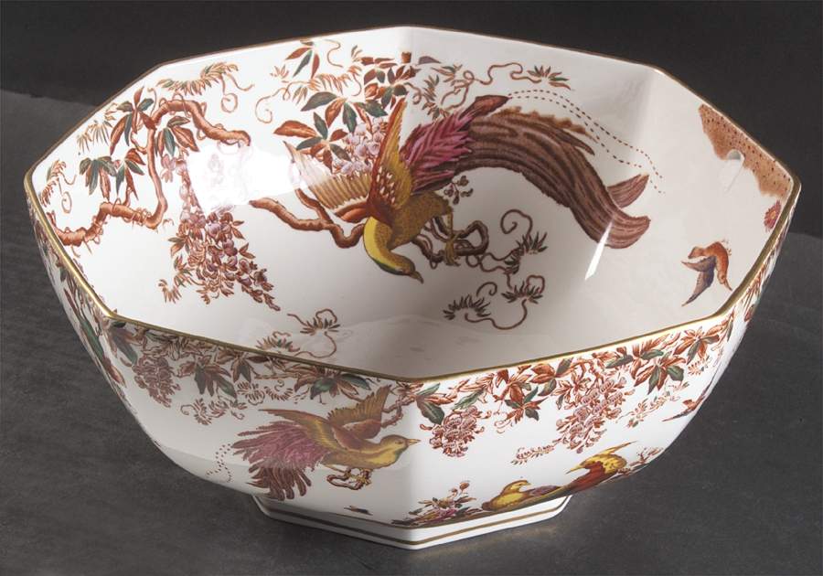 Olde Avesbury (Ely Chelsea Shape) 10" Octagonal Serving Bowl by Royal Crown Derby-1