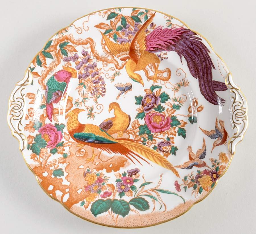 Olde Avesbury (Ely Chelsea Shape) Handled Cake/Pastry Plate by Royal Crown Derby-1