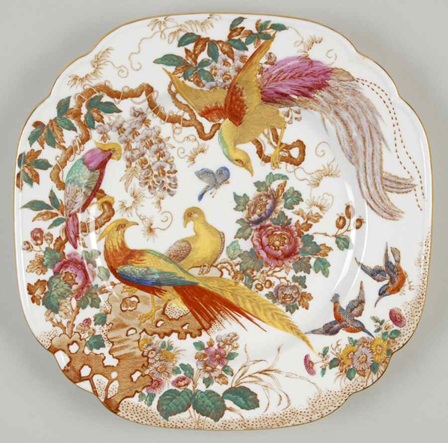 Olde Avesbury (Ely Chelsea Shape) Square Luncheon Plate by Royal Crown Derby-1
