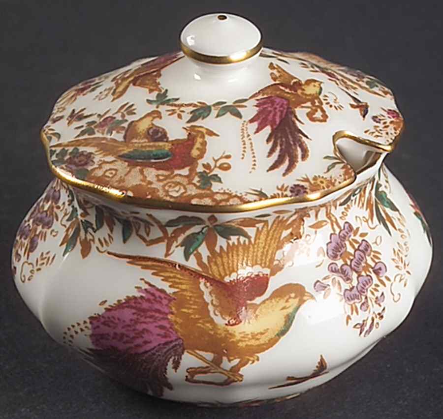 Olde Avesbury (Ely Chelsea Shape) Mustard Jar & Lid by Royal Crown Derby-1