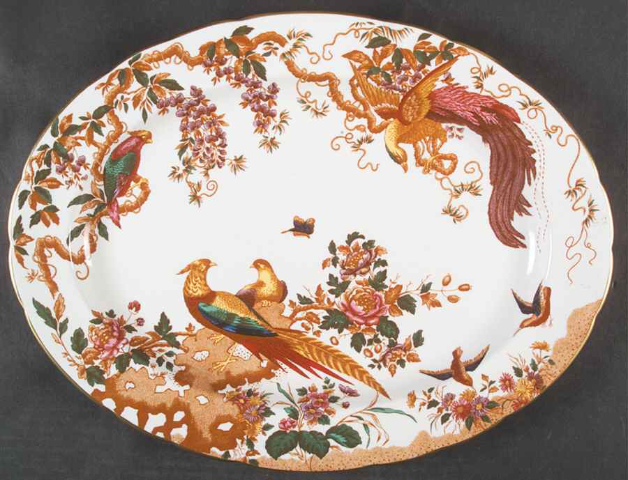 Olde Avesbury (Ely Chelsea Shape) 11" Oval Serving Platter by Royal Crown Derby-1