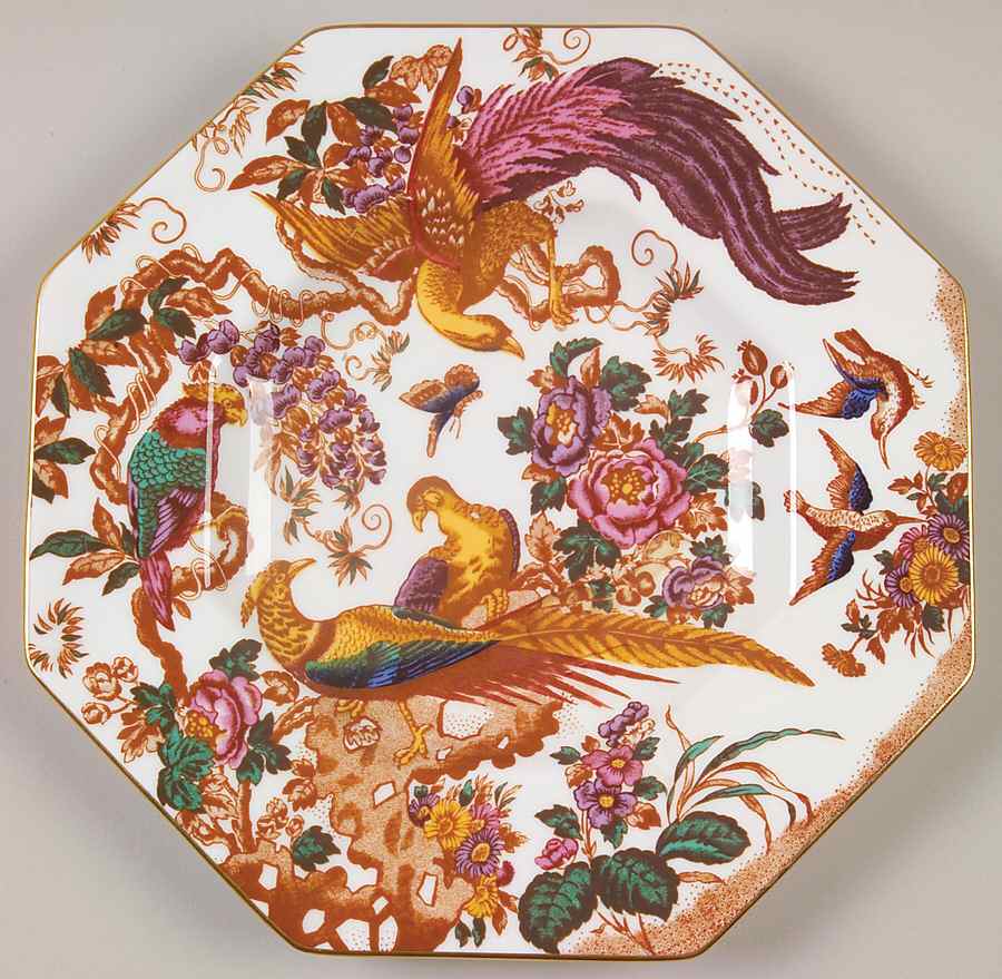 Olde Avesbury (Ely Chelsea Shape) Octagonal Luncheon Plate by Royal Crown Derby-1