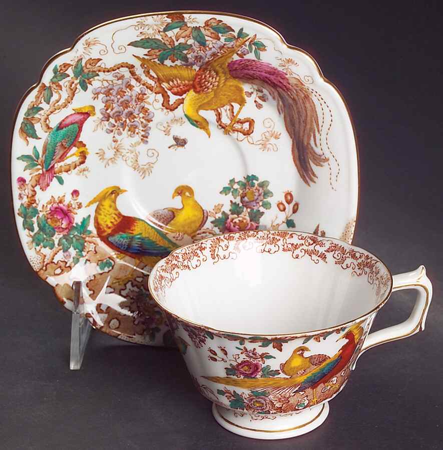 Olde Avesbury (Ely Chelsea Shape) Footed Cup & Saucer Set by Royal Crown Derby-1